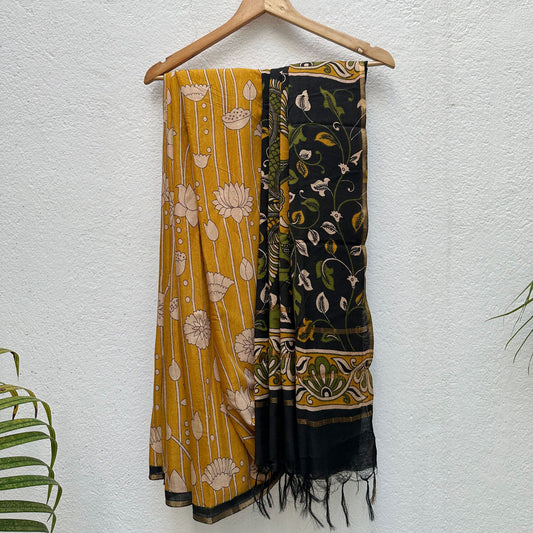 Swarns Pichwai Cotton Silk Printed Saree