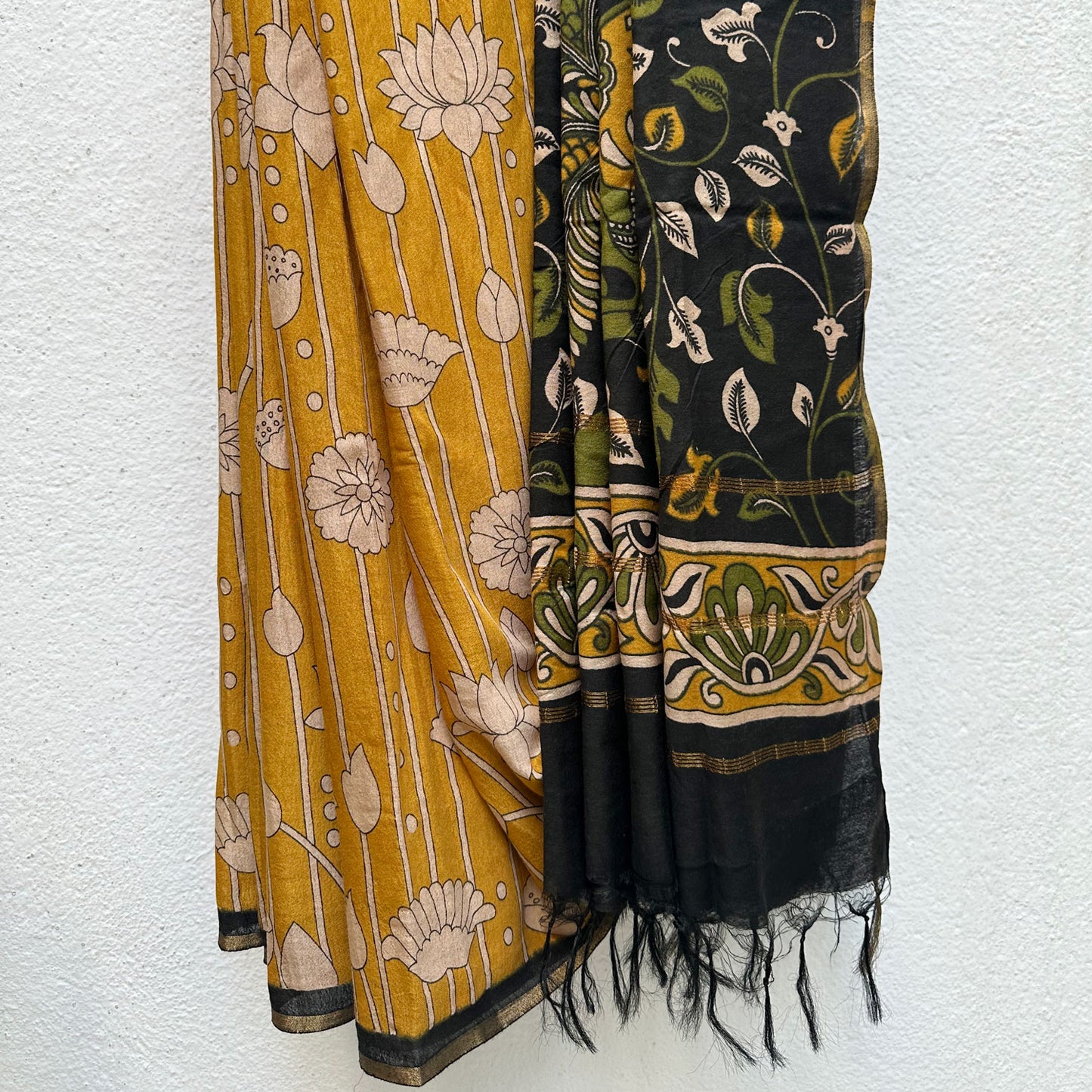 Swarns Pichwai Cotton Silk Printed Saree
