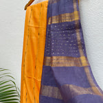 Load image into Gallery viewer, Tangelo Cotton Viscose Silk Saree
