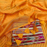 Load image into Gallery viewer, Tangerine Cotton Silk Saree with Printed Blouse Piece
