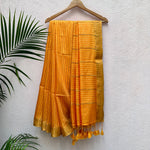 Load image into Gallery viewer, Tangerine Cotton Silk Saree with Printed Blouse Piece
