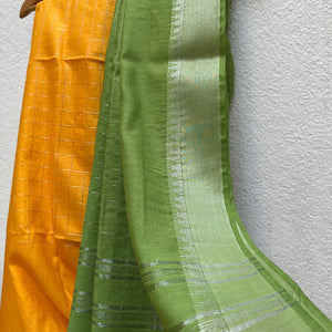 Tangerine Cotton Silk Saree