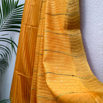 Load image into Gallery viewer, Tangerine Cotton Silk Saree with Printed Blouse Piece
