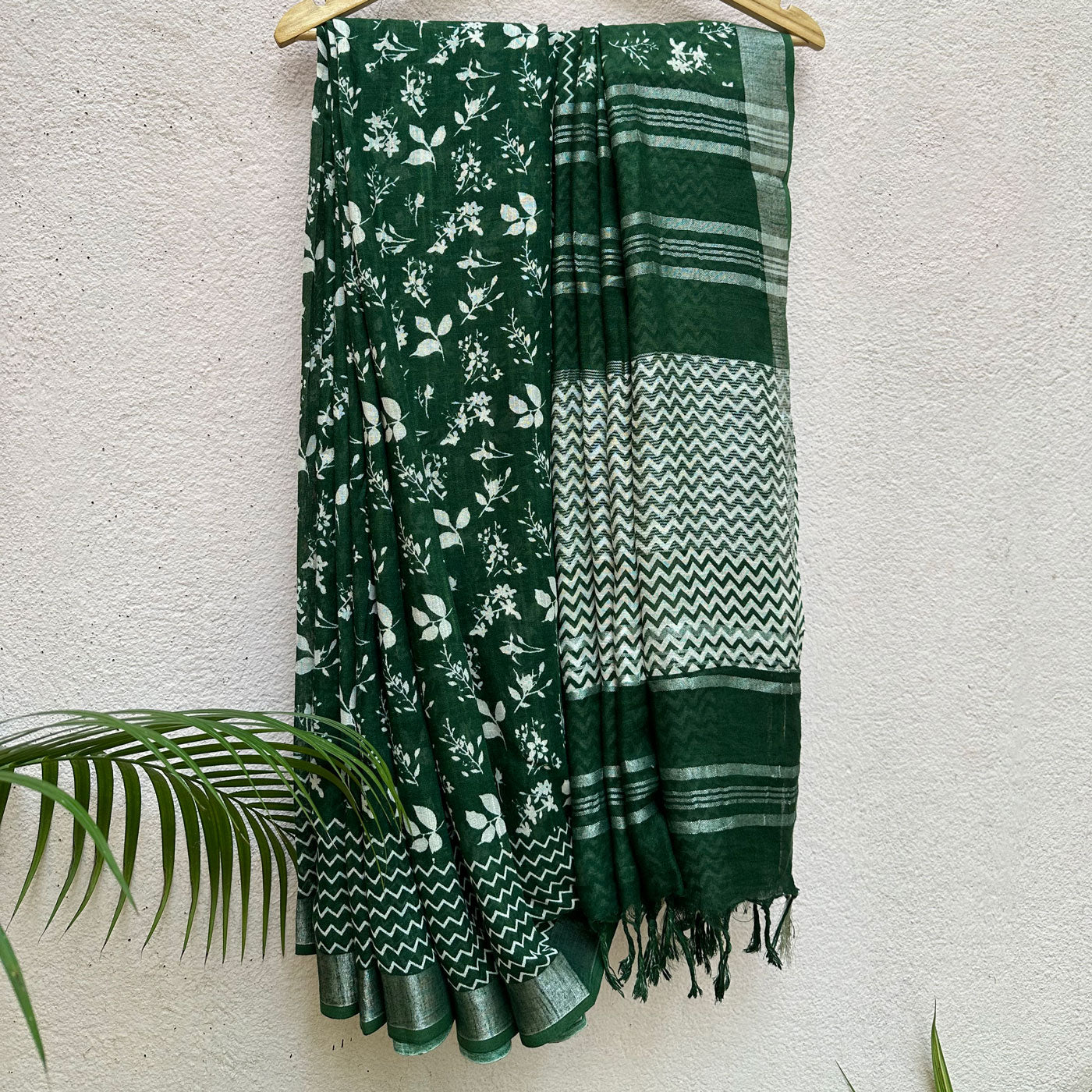 Treetop Organic Linen Saree