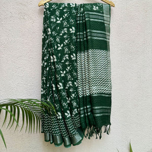 Treetop Organic Linen Saree