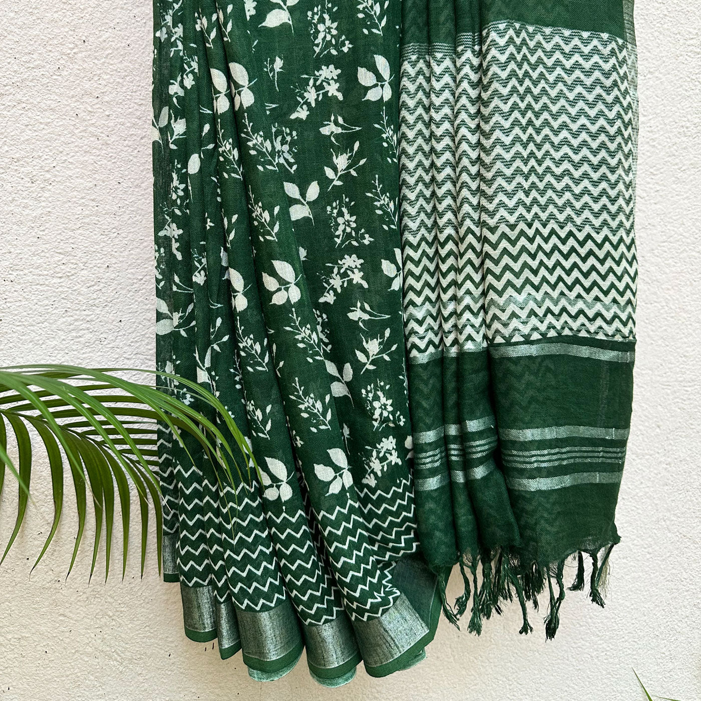 Treetop Organic Linen Saree