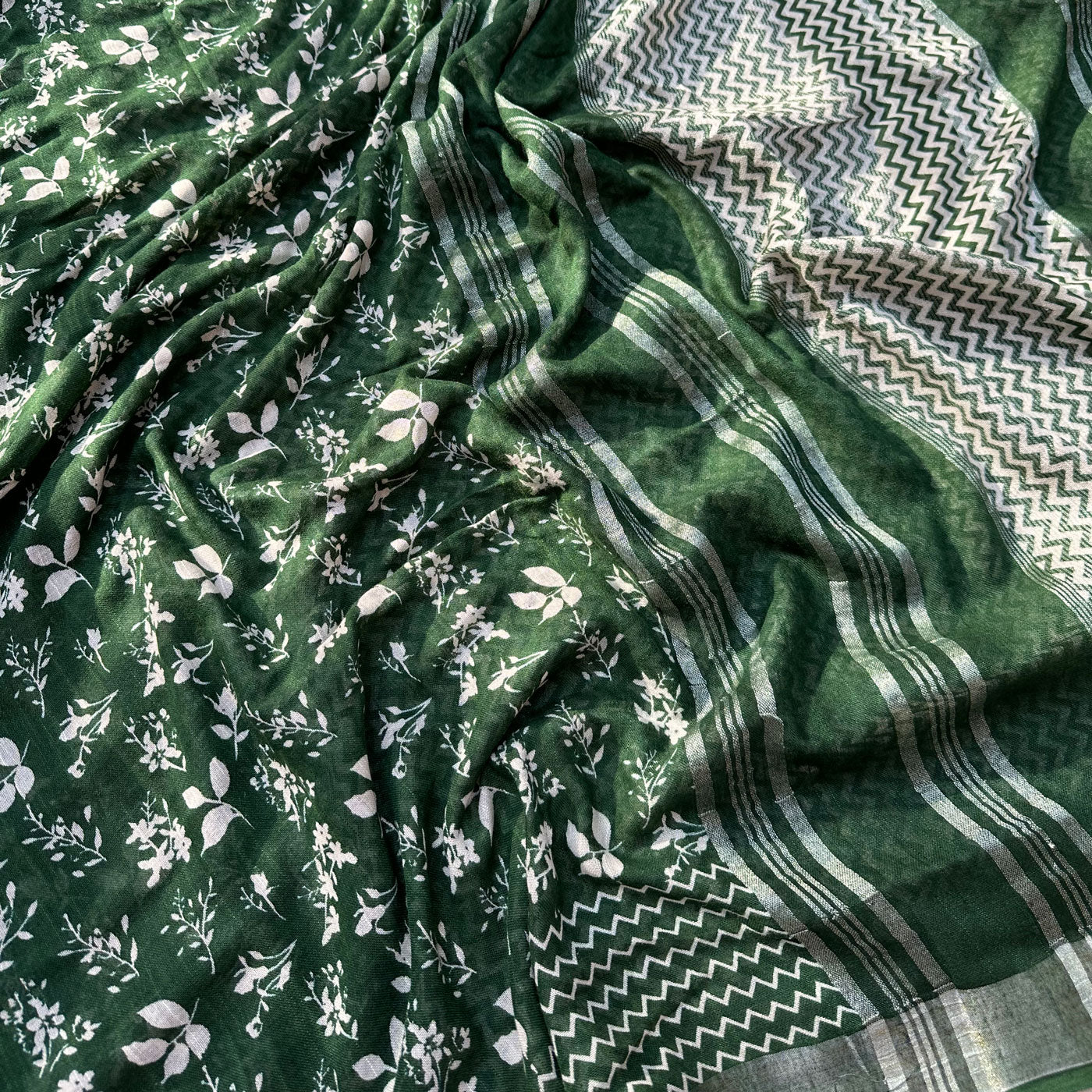 Treetop Organic Linen Saree