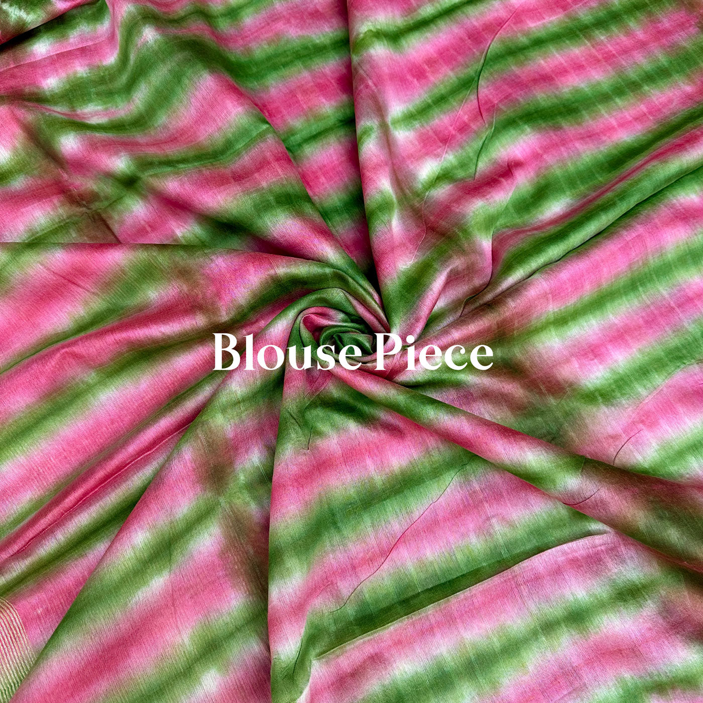 Turtle Green Shibori Cotton Silk Saree