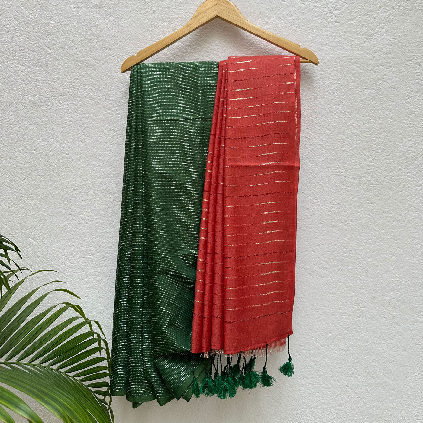 Twist of Lime Cotton Viscose Silk Saree