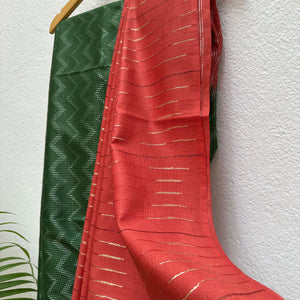 Twist of Lime Cotton Viscose Silk Saree