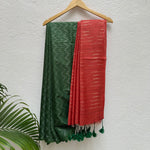 Load image into Gallery viewer, Twist of Lime Cotton Viscose Silk Saree
