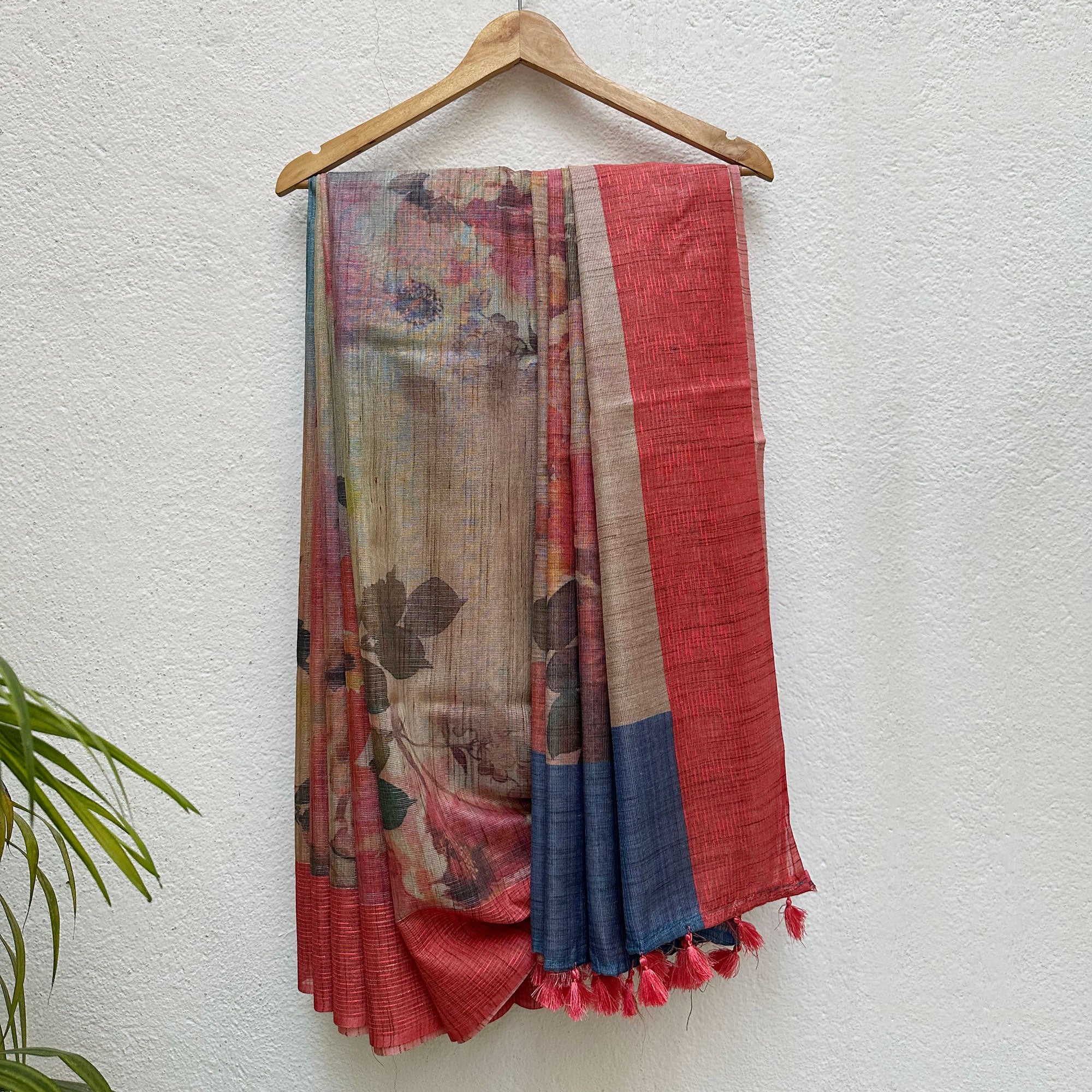 Udyanam Digital Printed Cotton Tissue Saree