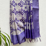 Load image into Gallery viewer, Ultra Violet Cotton Silk Batik Saree
