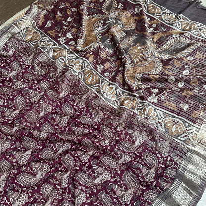 Vaamika Kalamkari Cotton Silk Printed Saree