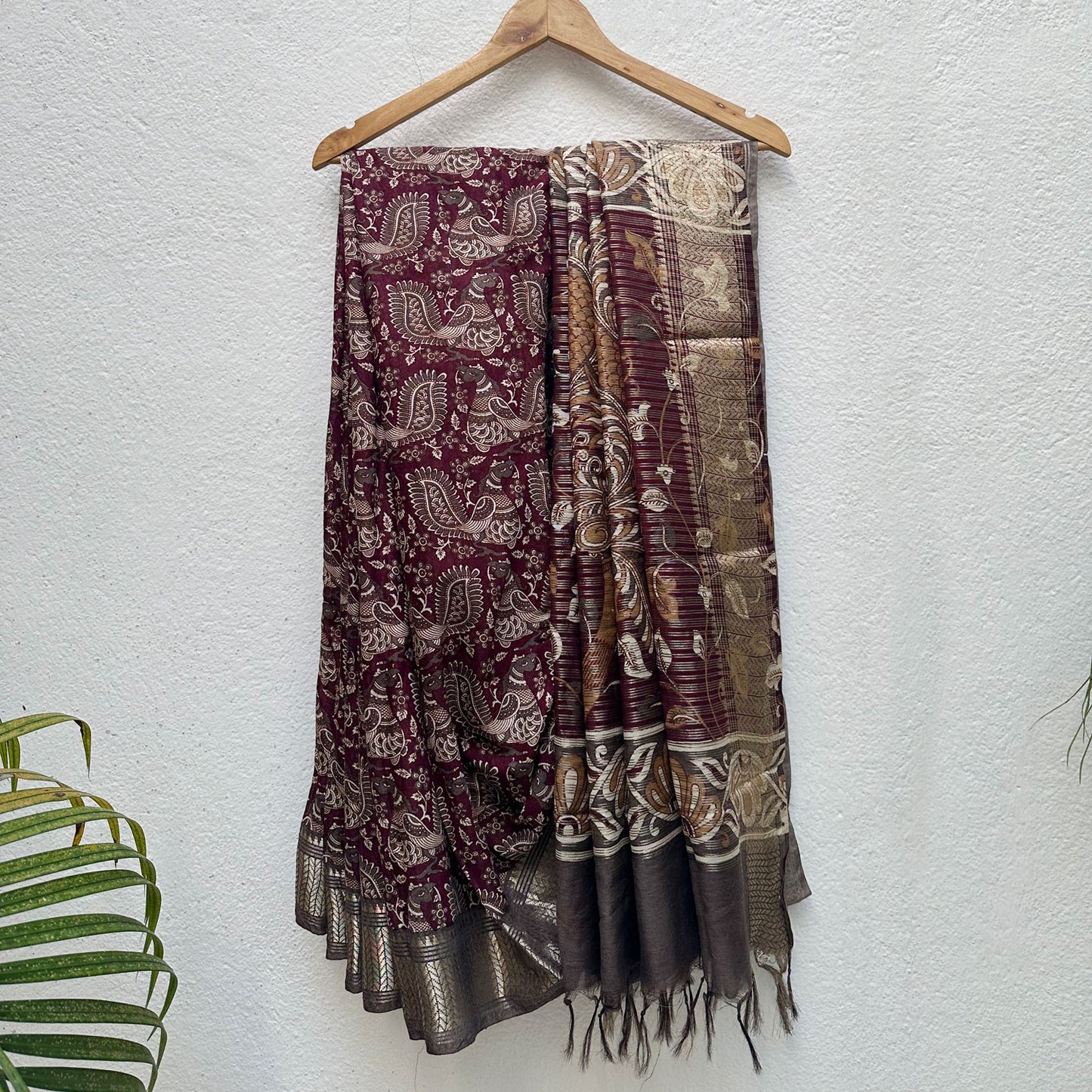 Vaamika Kalamkari Cotton Silk Printed Saree