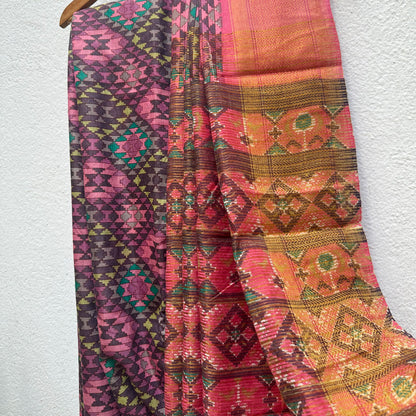 Vaidehi Aztec Cotton Silk Printed Saree