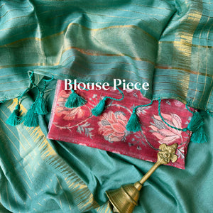 Vaidehi Cotton Viscose Silk Saree with Printed Blouse