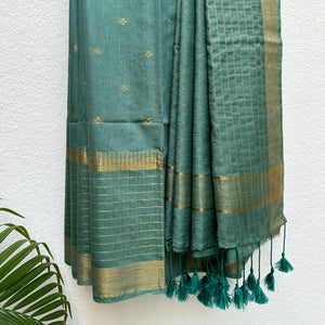 Vaidehi Cotton Viscose Silk Saree with Printed Blouse
