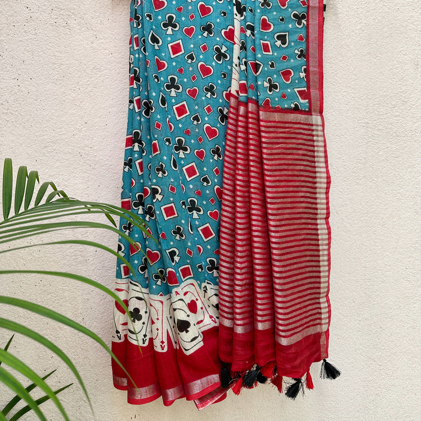Vegas Poker Night Cotton Saree