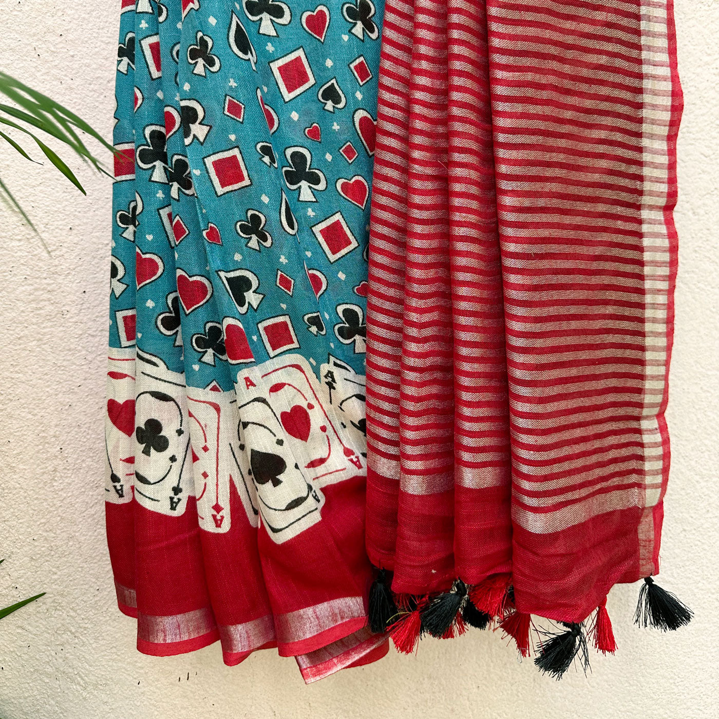 Vegas Poker Night Cotton Saree