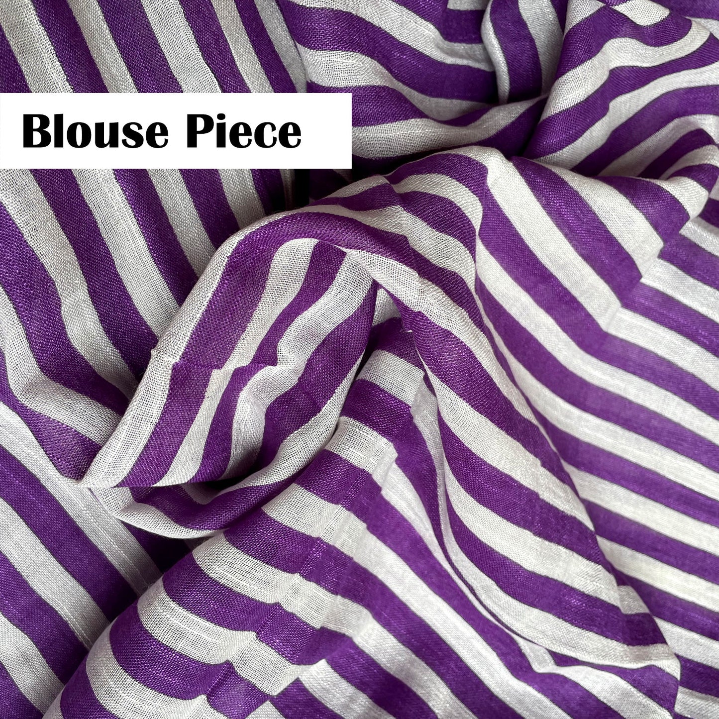 Violet Meadow Organic Linen Saree