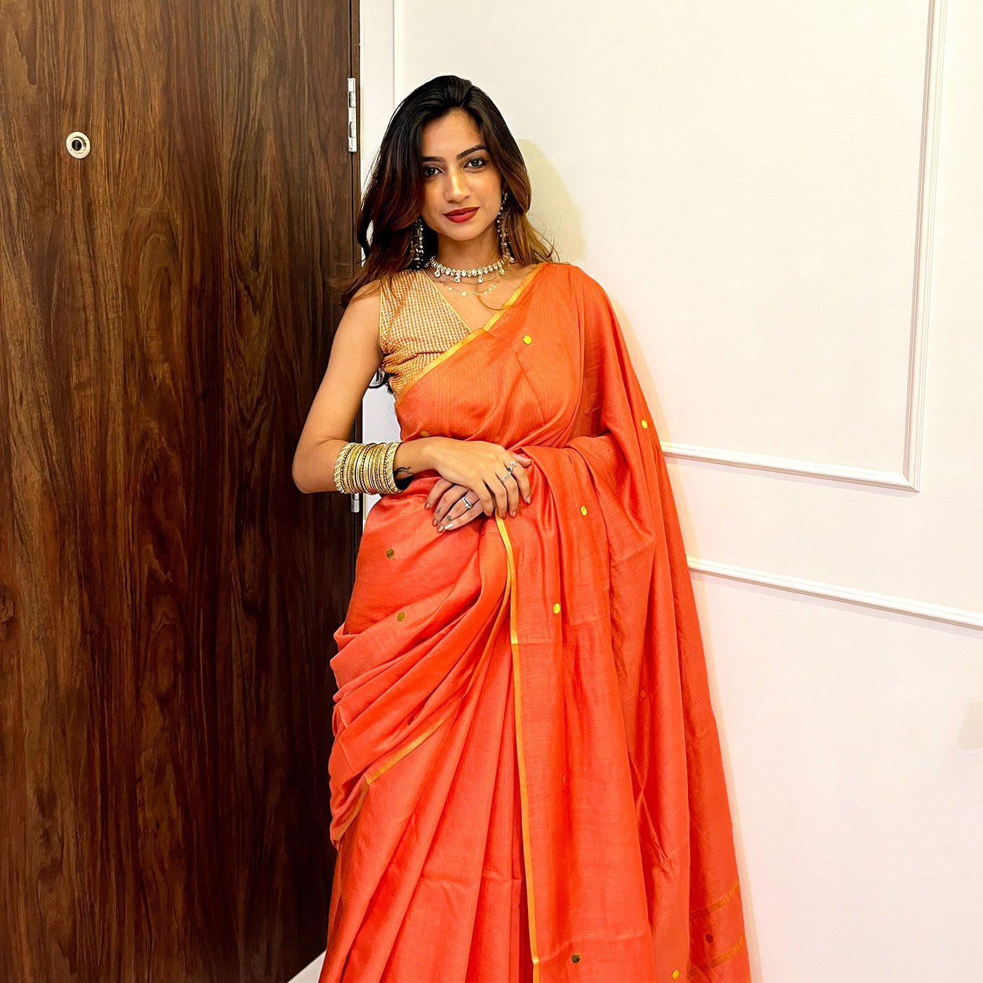 Vipat Taara Cotton Silk Sequins Saree