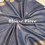 Load image into Gallery viewer, Volcanic Grey Cotton Metallic Saree
