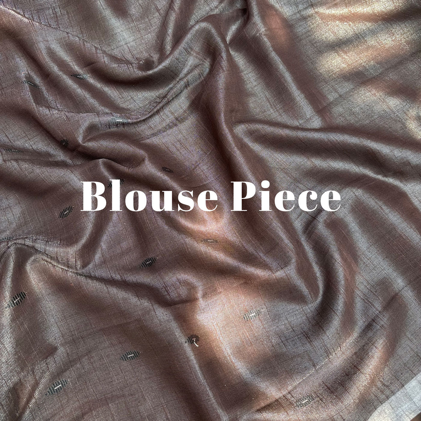 Walnut Brown Cotton Metallic Saree