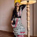 Load image into Gallery viewer, Who Let The Dog&#39;s Out Cotton Saree
