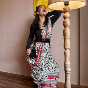 Who Let The Dog's Out Cotton Saree