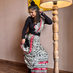 Load image into Gallery viewer, Who Let The Dog&#39;s Out Cotton Saree
