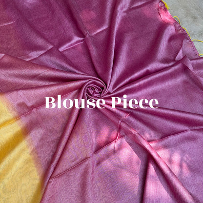 Wild Lantana Cotton Bamboo Silk Saree