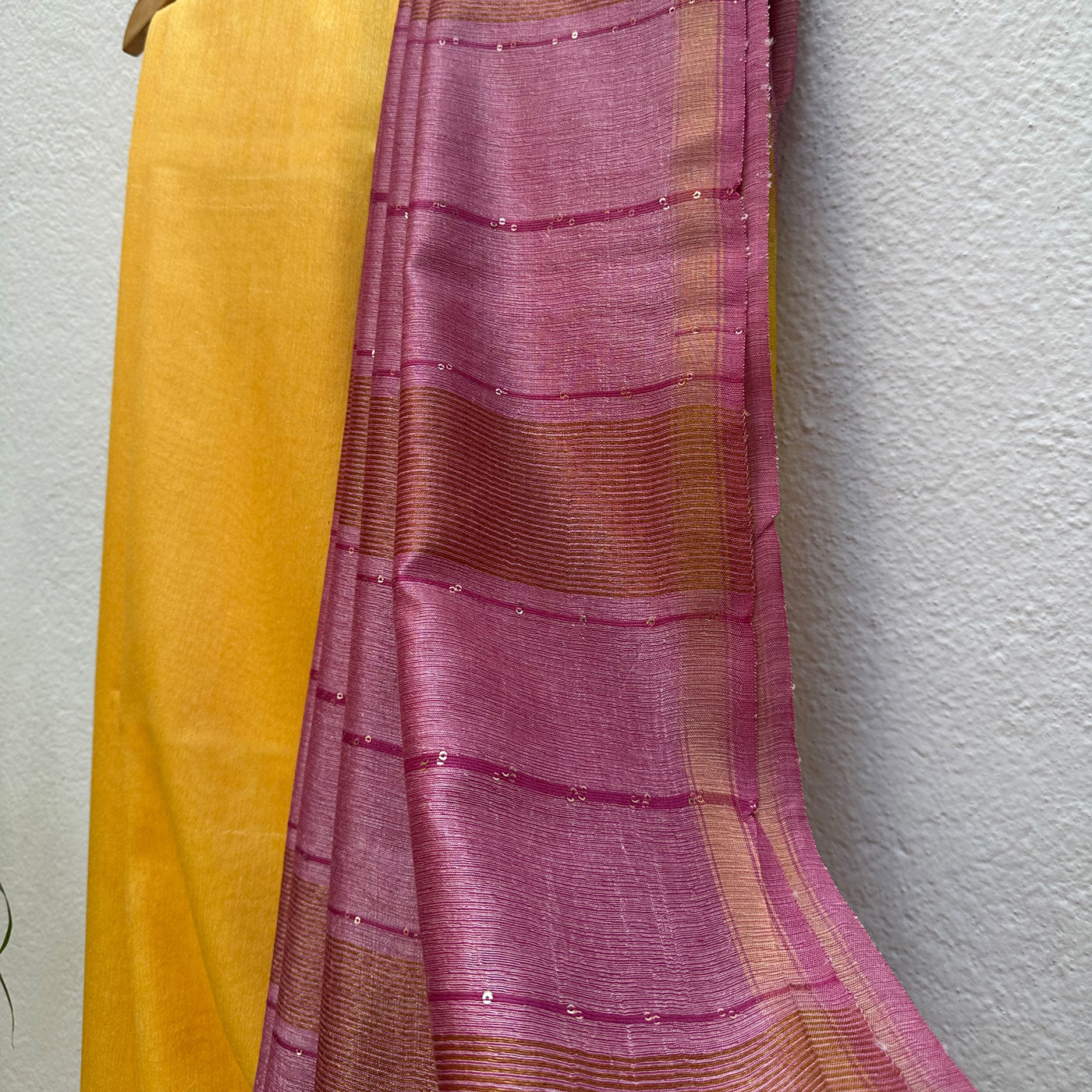 Wild Lantana Cotton Bamboo Silk Saree