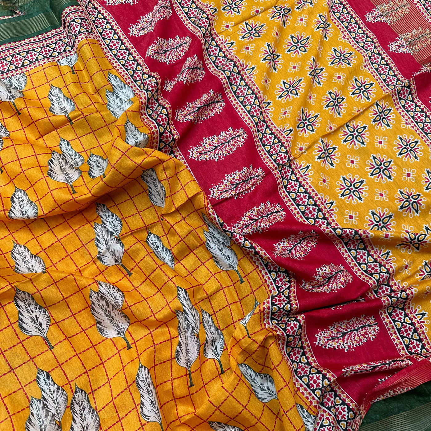 Willowbank Cotton Viscose Printed Saree