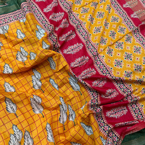 Willowbank Cotton Viscose Printed Saree