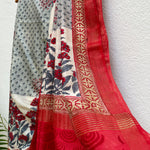 Load image into Gallery viewer, Wind Chime Handblock Cotton Viscose Silk Saree
