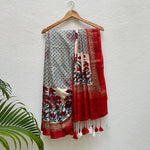 Load image into Gallery viewer, Wind Chime Handblock Cotton Viscose Silk Saree
