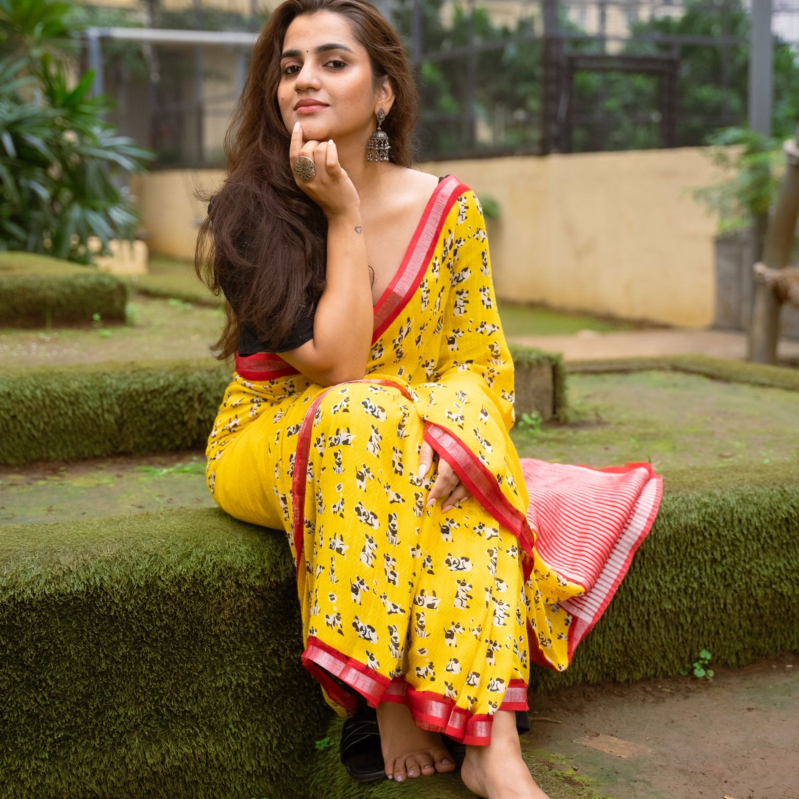 Woof Woof Cotton Saree