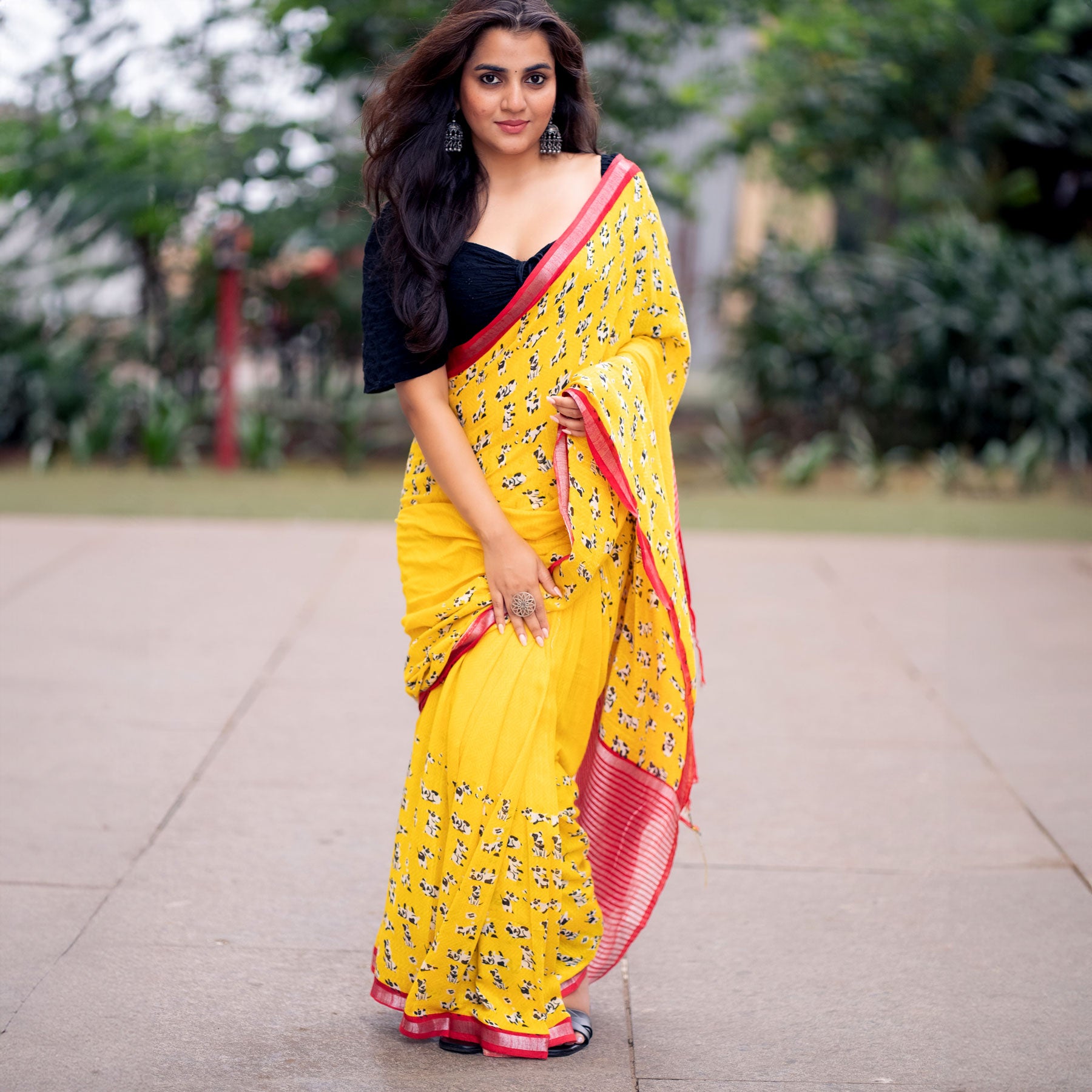 Woof Woof Cotton Saree