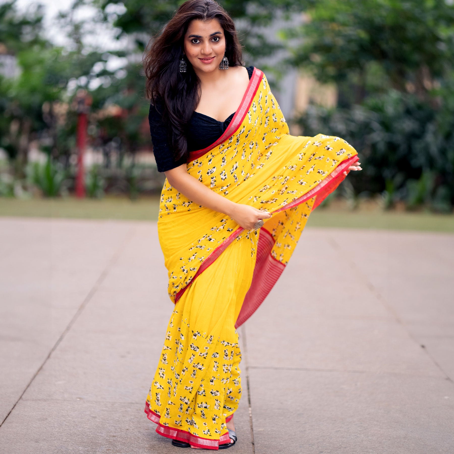 Woof Woof Cotton Saree