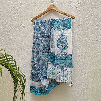 Yashodhara Handblock Kota Doria Saree
