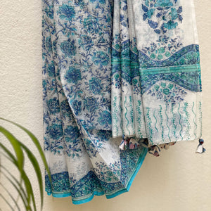 Yashodhara Handblock Kota Doria Saree