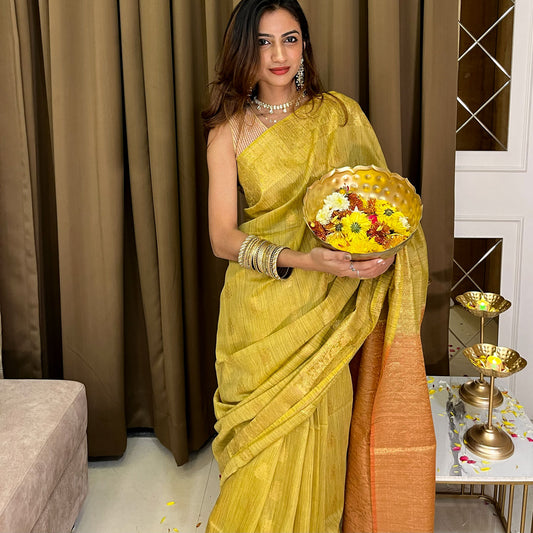 Zainab Jacquard Cotton Bamboo Silk Saree