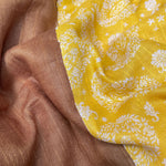 Load image into Gallery viewer, Blazing Yellow Organic Linen Saree

