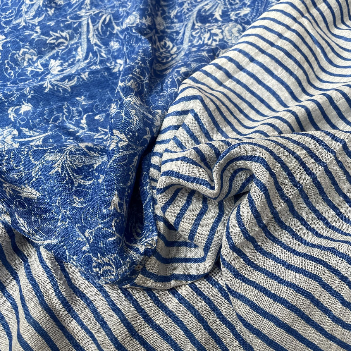 Printed Blue Saree