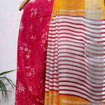 Load image into Gallery viewer, Chinese Red Organic Linen Saree
