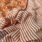 Load image into Gallery viewer, Orange Linen Printed Saree_Blouse
