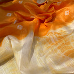 Load image into Gallery viewer, Mandarin Shibori Cotton Linen Saree
