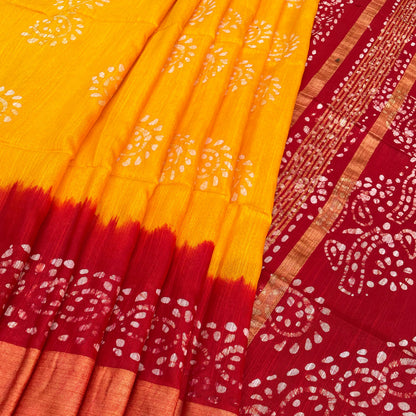 Freesia Batik Cotton Silk Saree