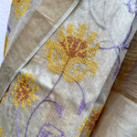 Load image into Gallery viewer, Freesia Bloom Embroidered Tussar Georgette Silk Saree
